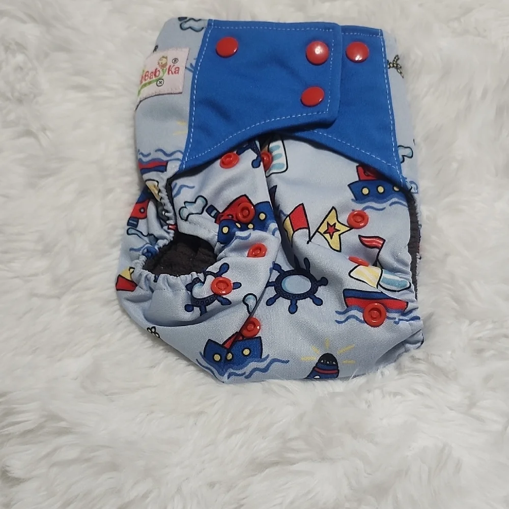 Blue boats Kids Cloth Diaper